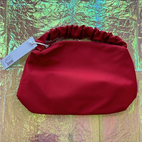🆕 Stoney Clover Lane Ruby Red Nylon Classic Scrunch Handle Bag - Picture 2 of 14